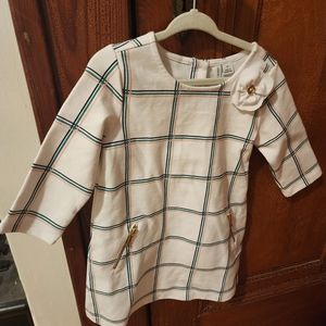 JANIE AND JACK | Windowpane Print Ponte Dress